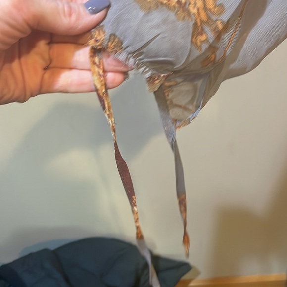 Lulus Grey Floral romper , size small and medium available - Picture 5 of 5